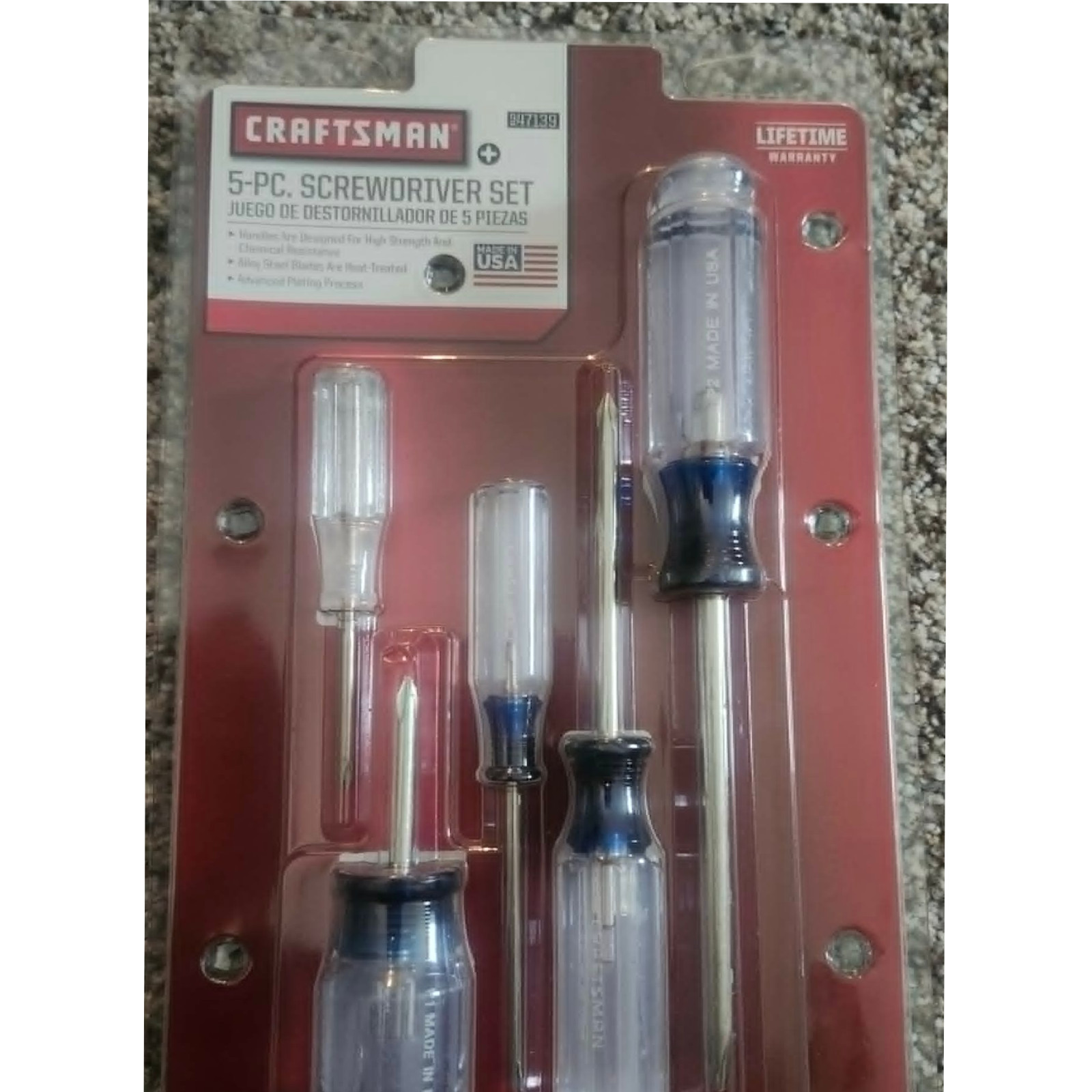 CRAFTSMAN USA Made WF Code 5 Piece Phillips Screwdriver Set 47139 – Sealed NOS
