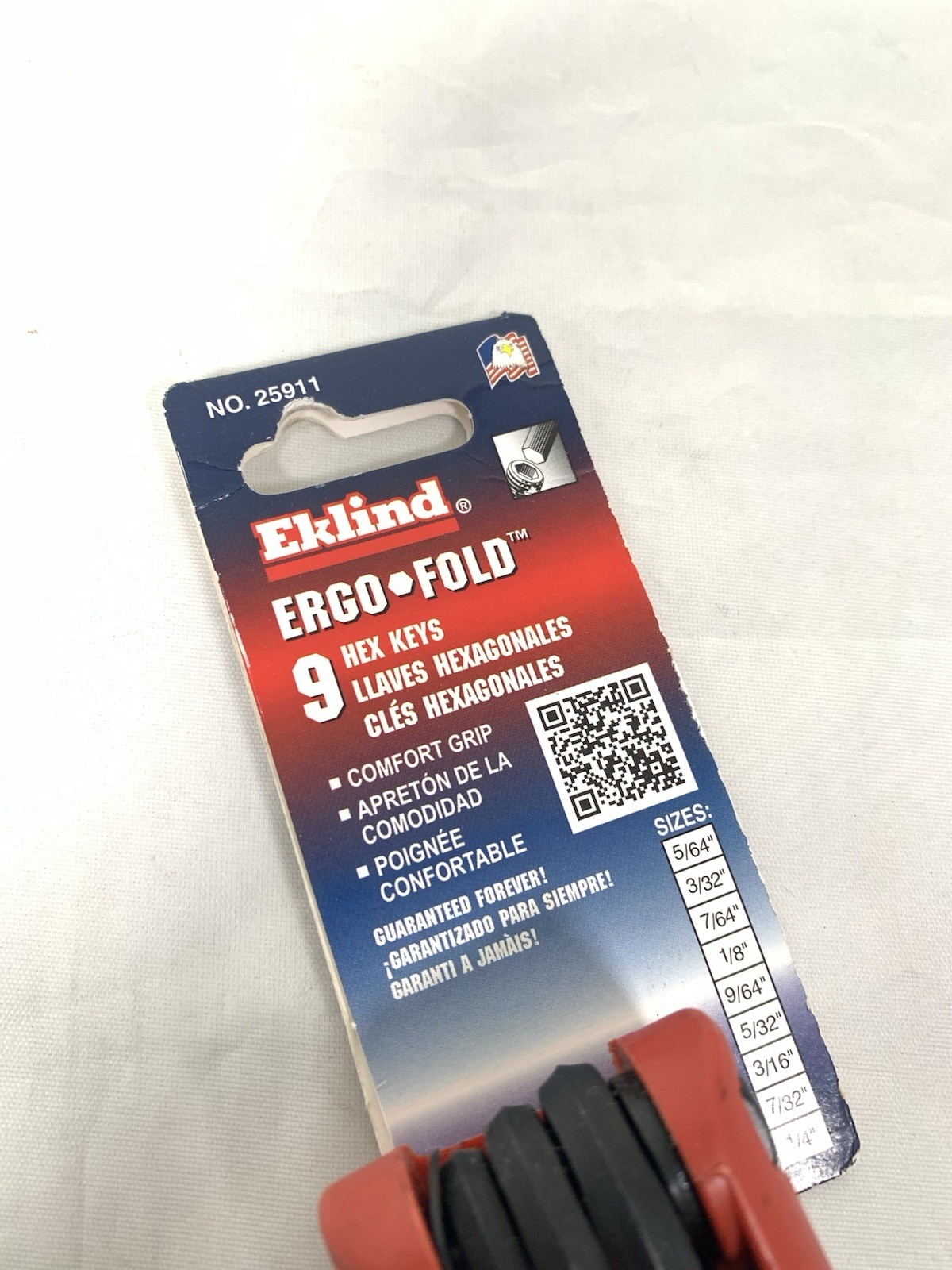 Eklind Tool 25911 – 9 Piece 1/4″-9/64″ SAE Fold-Up Hex Key Set