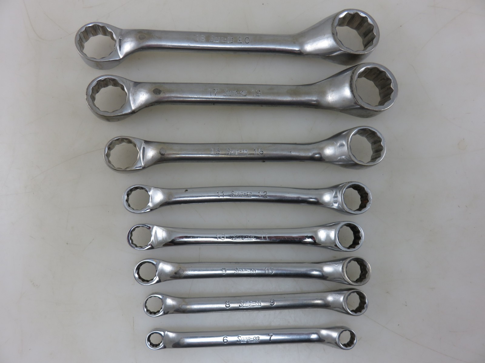 Snap-On XSM METRIC SHORT 10° Offset Box End Wrench 8pc Set 6mm-20mm