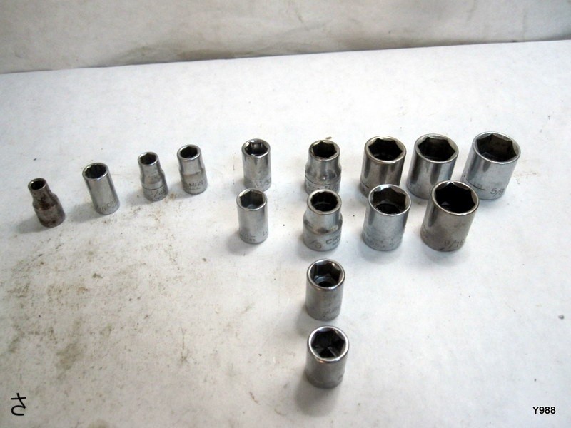CRAFTSMAN set of 15 sockets mix lot see description