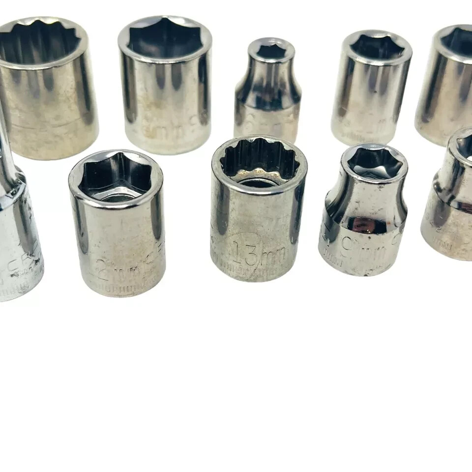 17 Pcs Craftsman 9mm 12mm 13mm 16mm 10mm 11mm 14mm 8mm, Socket Set, Made in USA