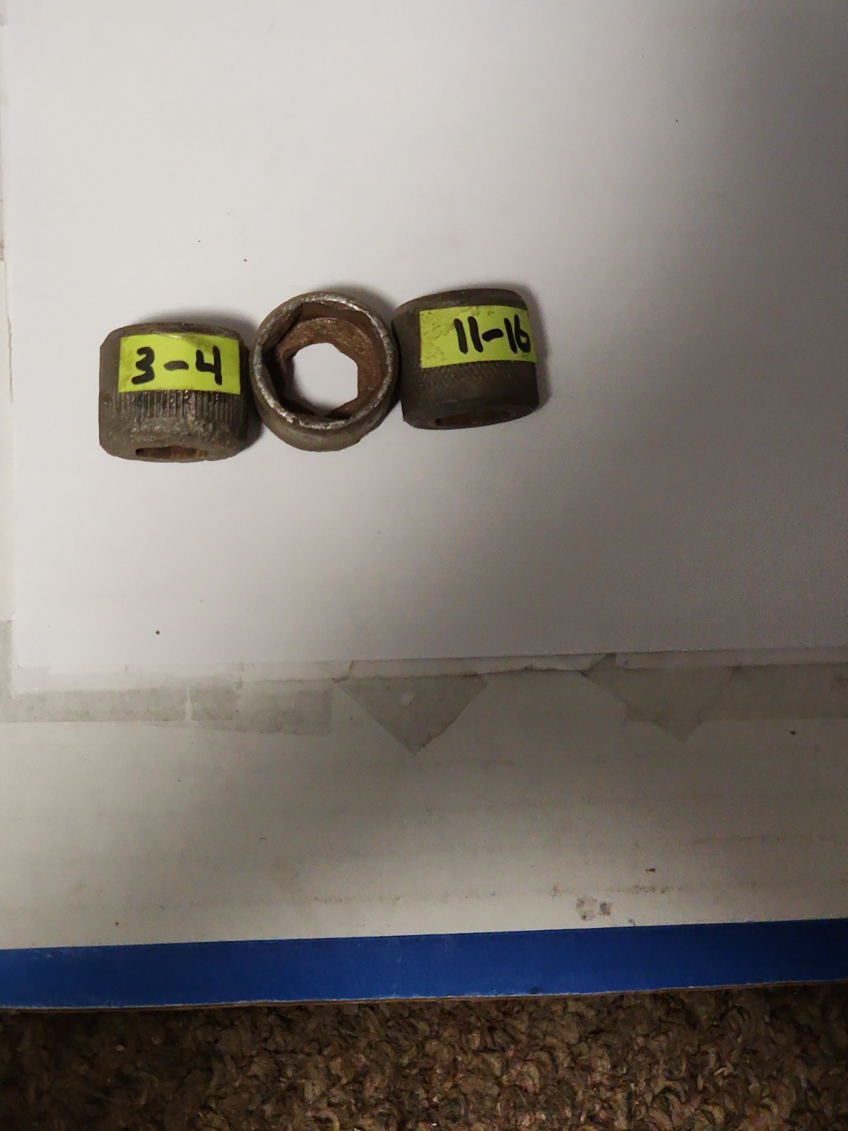 RARE Vintage 6-point hex drive socket; One 12 Pt & 1-6Pt 3/4″ And 1-11/16″-6pt
