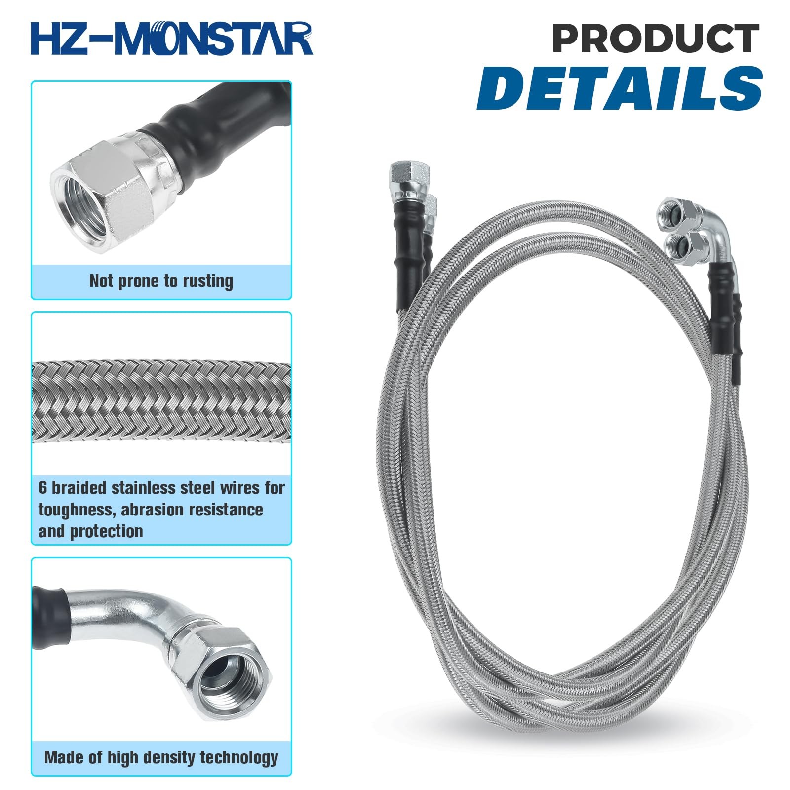 HZ-MONSTAR 6AN 52″ Transmission Fluid Oil Cooler 52 inches x 0.375
