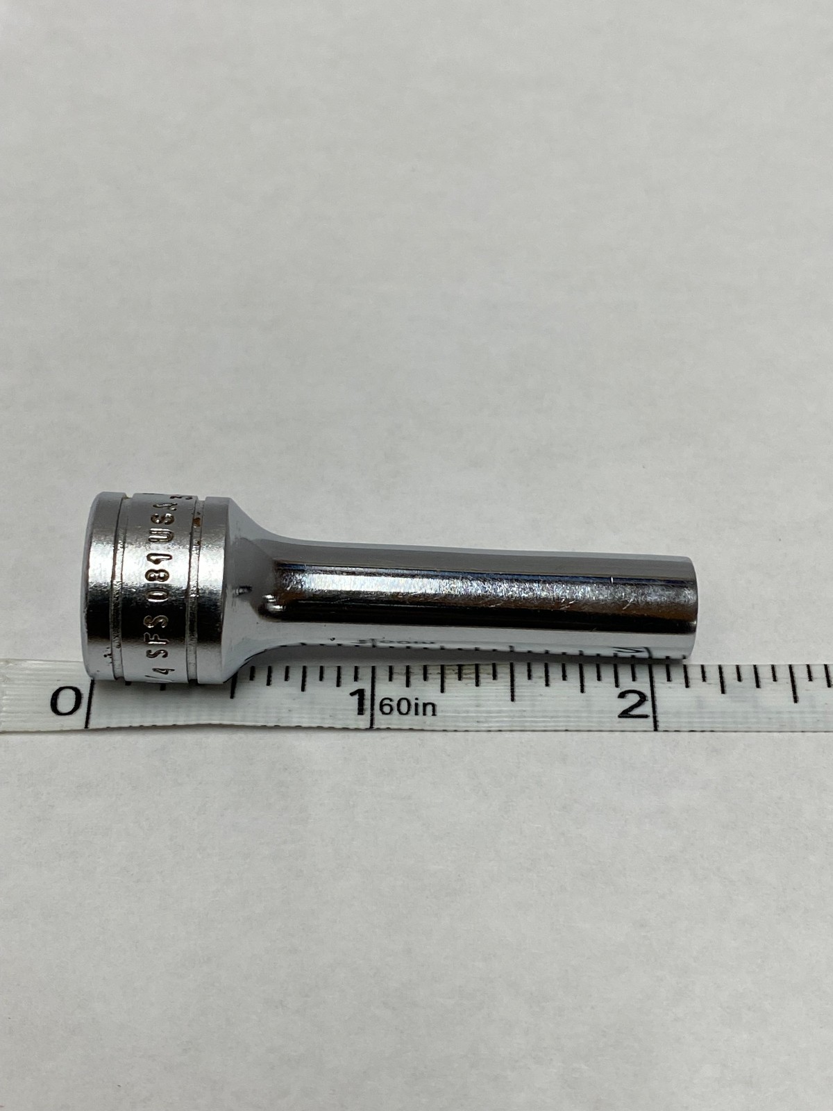 Snap On 3/8″ Drive SAE 1/4 Deep Well 6 Point Socket | Used/Great | SFS081