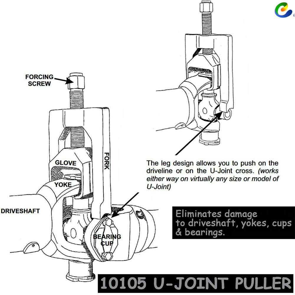 10105 U-Joint Puller for Light Duty Class 1-3 Universal Press Removal Tool Small