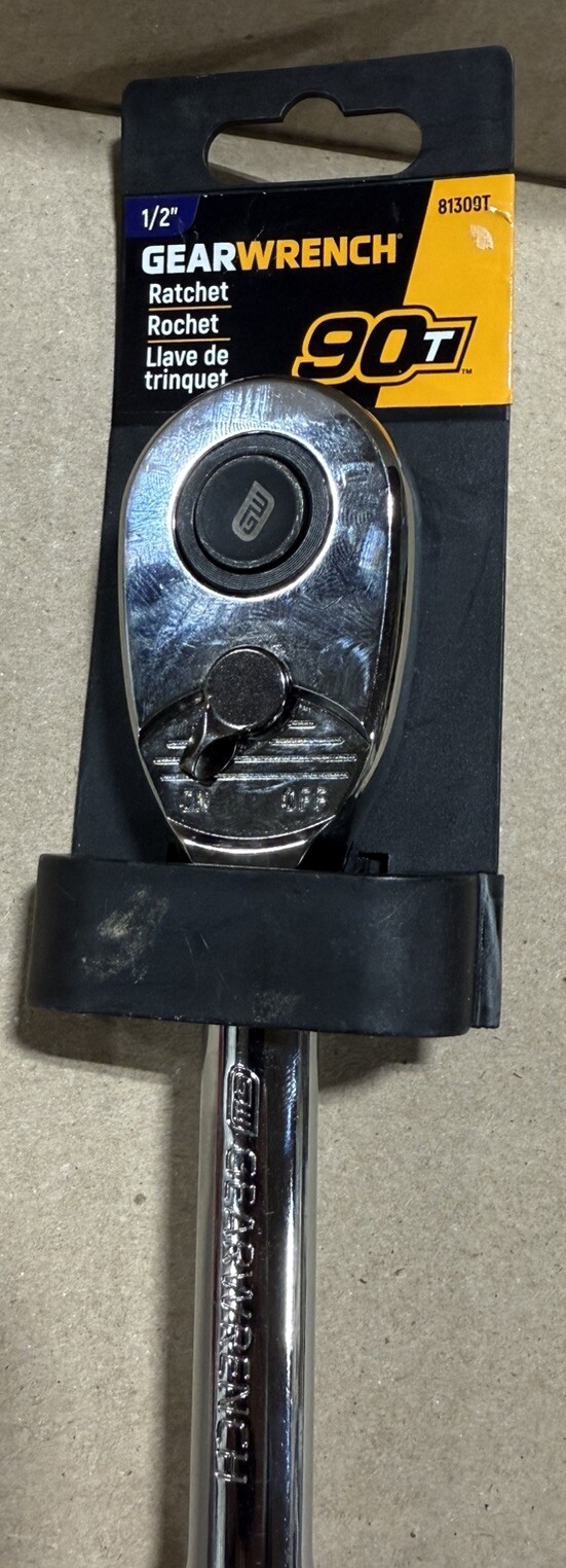 Gearwrench 1/2” Drive Standard Ratchet w/ Quick Release Teardrop 90t 81309T NEW