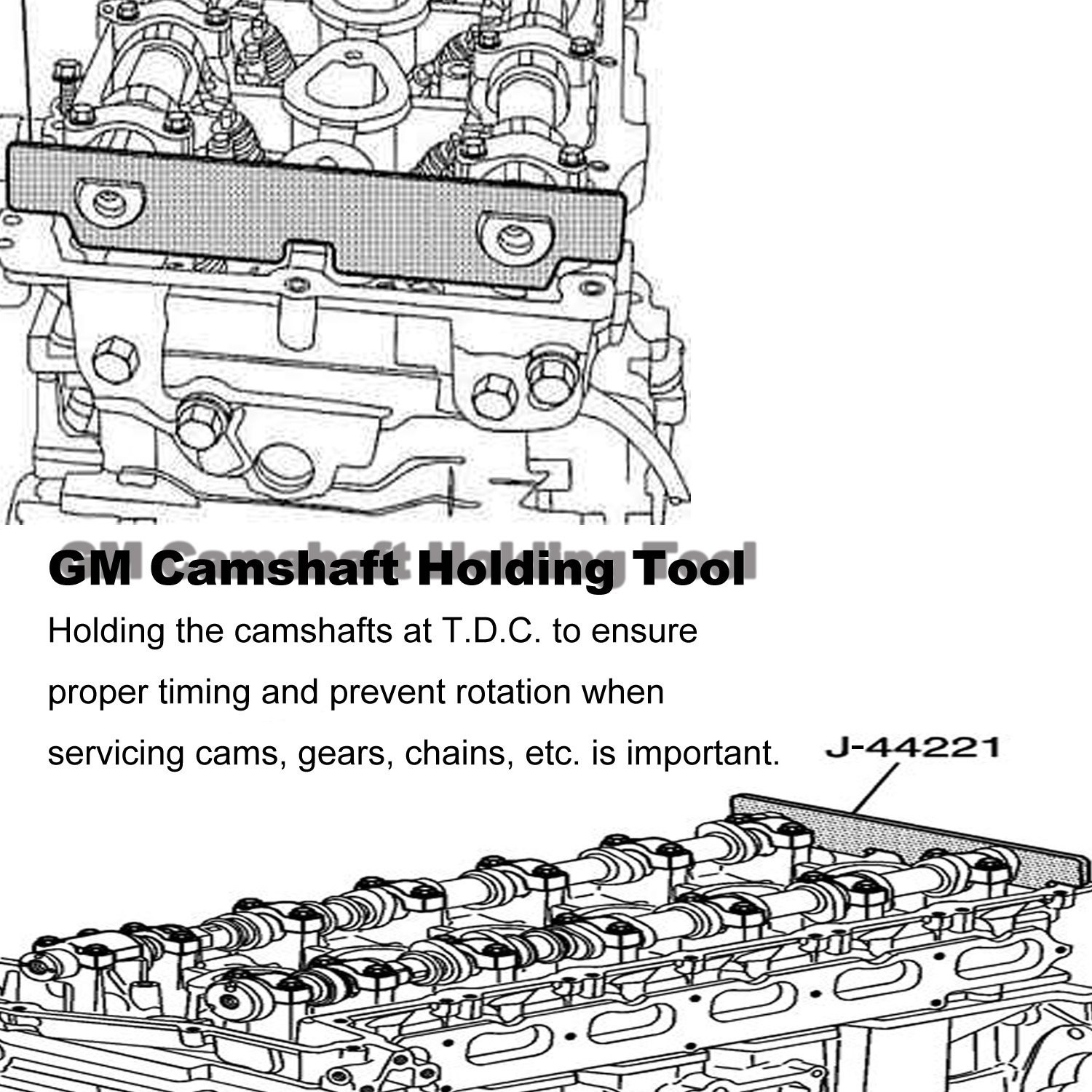 Camshaft Holding Tool Cam Holder Retaining Tool Kit J-44221 GM IN-LINE 6 CYL