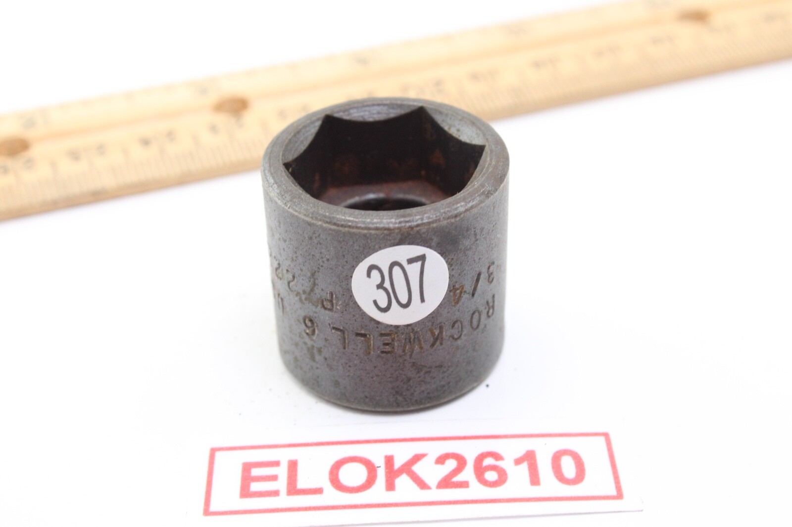 Rockwell Tools P-2224 3/4″ SAE Black Oxid 3/8″ Drive 6 Point Shallow Socket USA