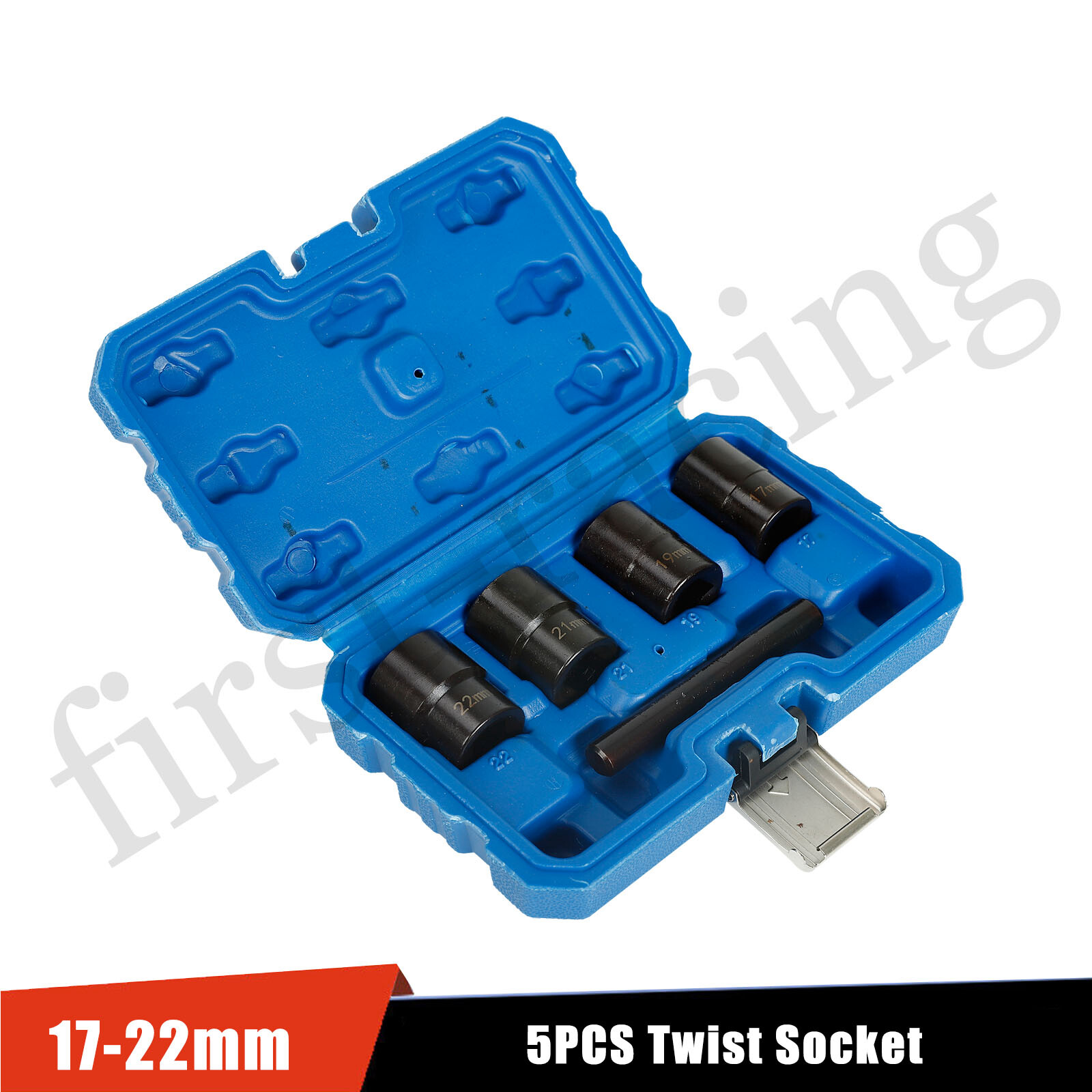 Twist Socket Wheel Lock Worn Lug Nut Remover Extractor Tool 5PCS 17/19/21/22mm