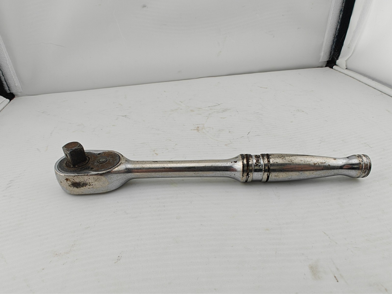 Vintage Snap On 3/8″ Drive 7.5″ Long Socket Ratchet Model F730 Made in USA Used