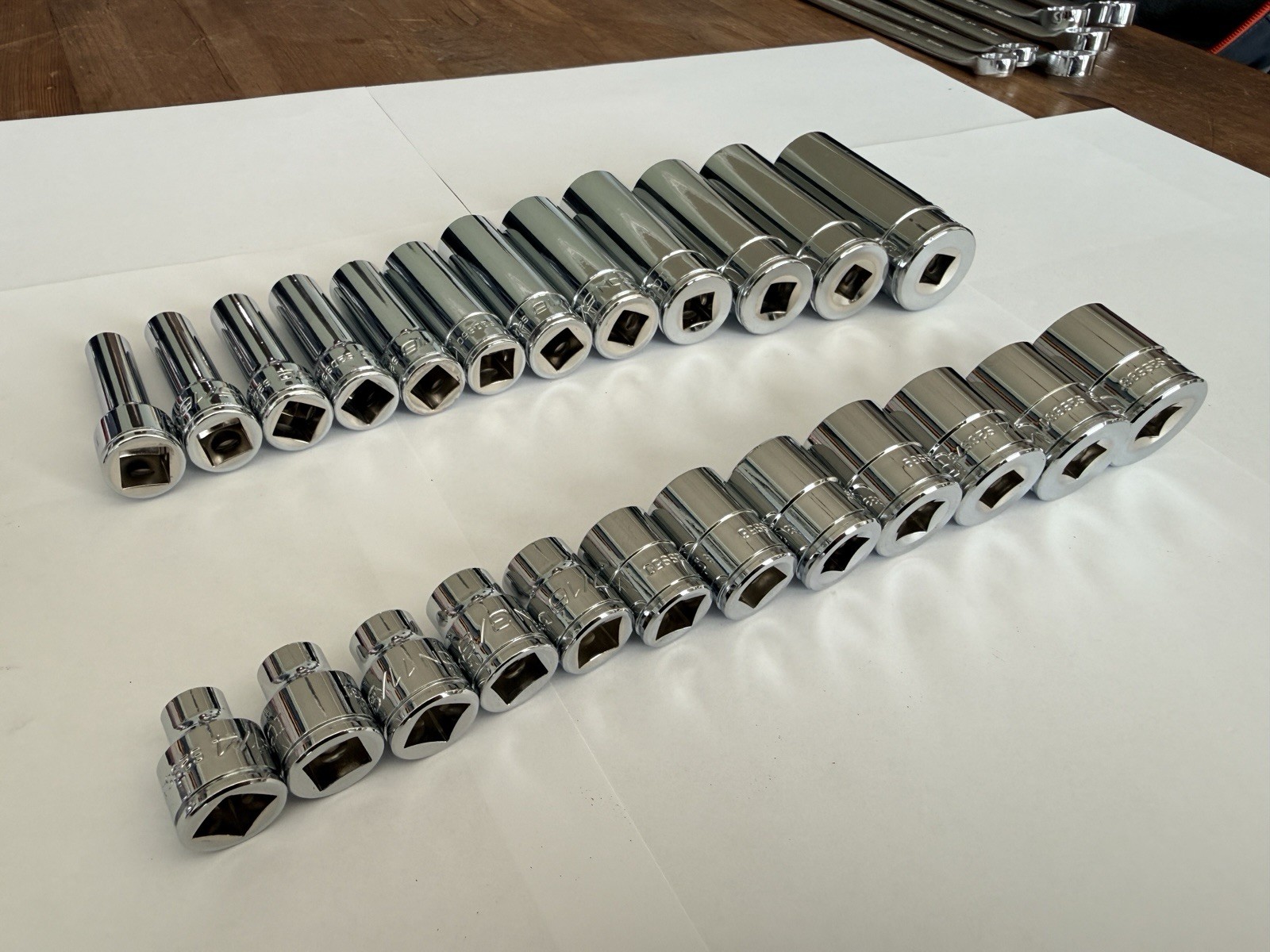 ICON Professional 3/8” Drive 6Pt SAE Shallow/Deep Socket Chrome-Choose Size SAE