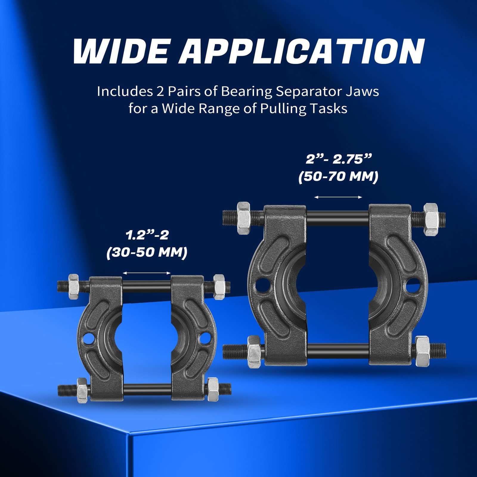 KOOPOOL Bearing Puller and Splitter Kit, Separator Set, BLUE