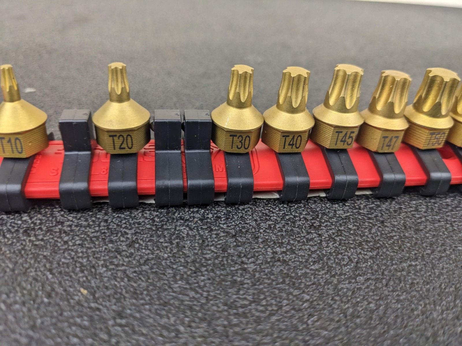 #bp130 Matco Tools SA1PTX11RB Torx Gold Color 1/4” Drive Super Stubby Socket Set