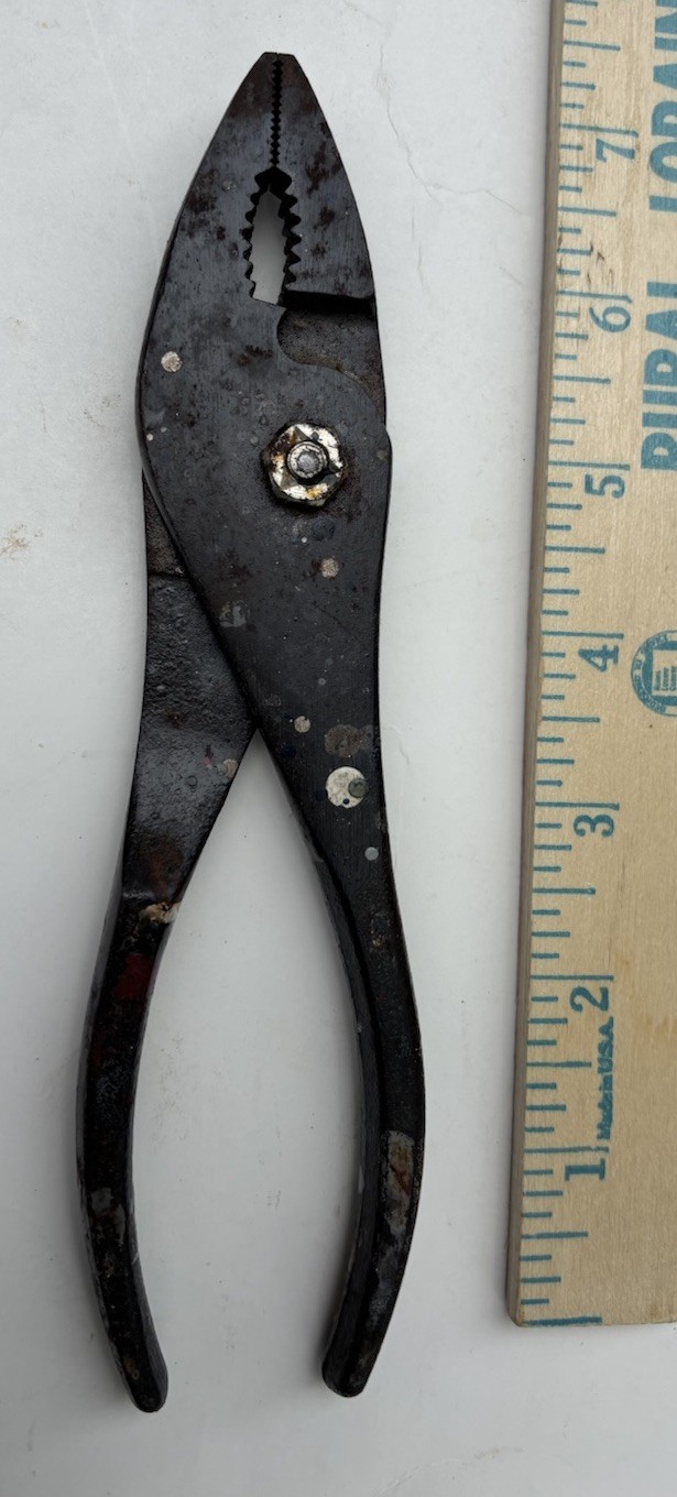 Snap On 8″ Heavy Duty Talon Grip Combination Slip Joint Pliers Vintage
