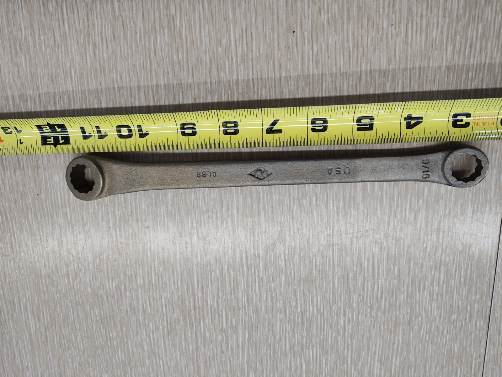 AMPCO W-3150 Box End Wrench: Natural, 9/16 in_5/8 in Head Size