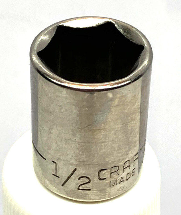 Craftsman 1/2″ Inch 6 Pt Point 1/4″ Drive Socket 43499 G Series USA