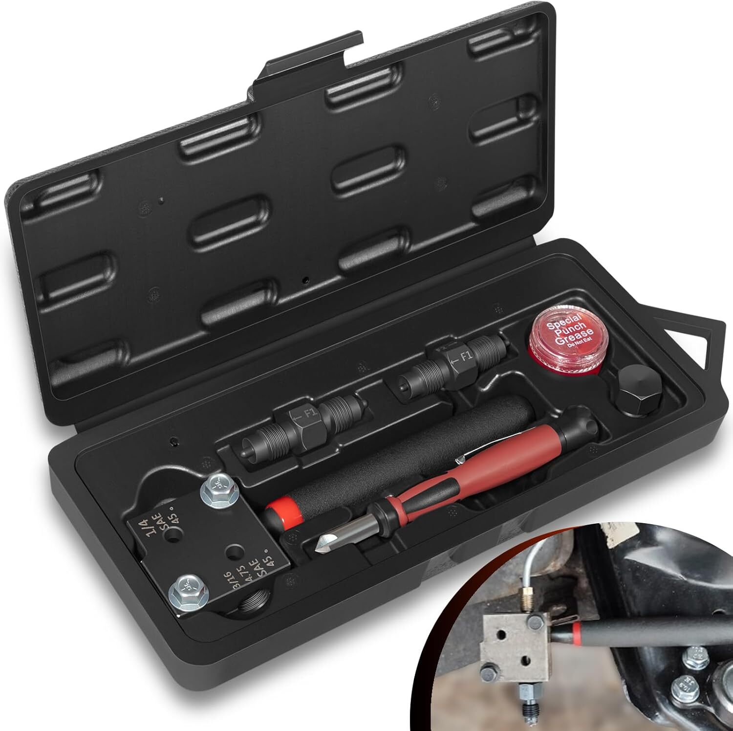 33260 Single/Double Flaring Tool Kit For 3/16″ and 1/4″ Tubing on Most Vehicles