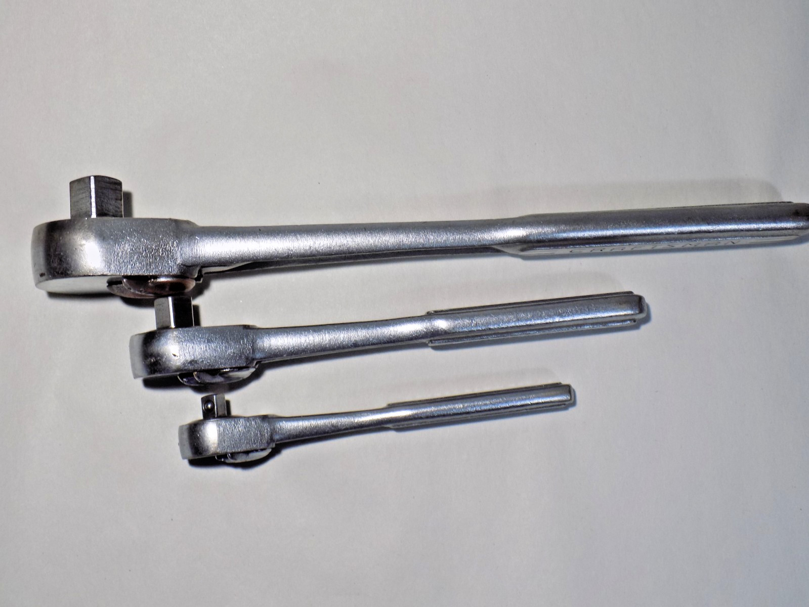 (3)Nice Flying V Craftsman Ratchets1/4″-1/2″-100% Smooth Crisp Action-No Etching
