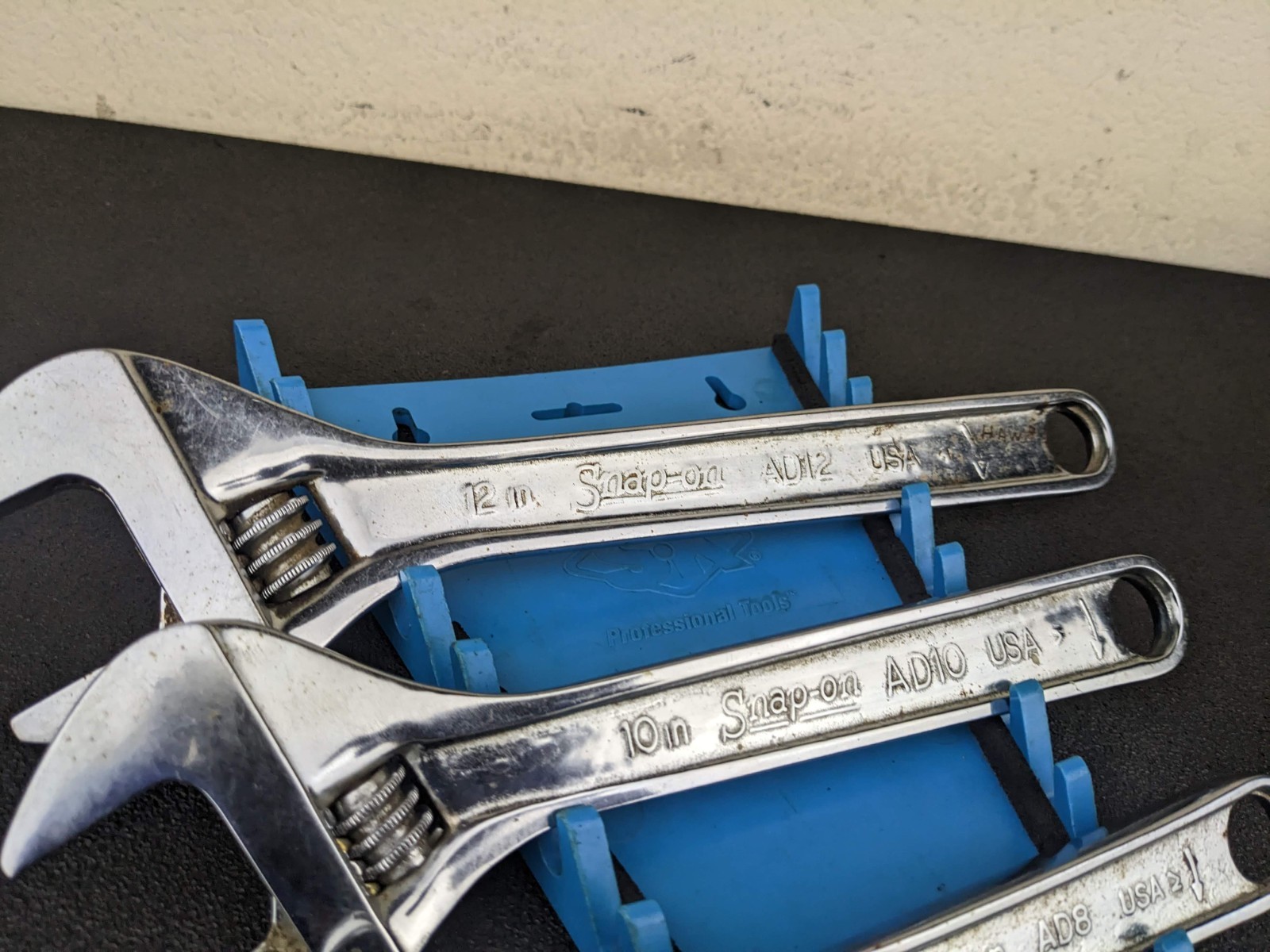 #bn784 Snap-on Tools Vintage USA 4 Pc Adjustable Wrench Set 6″, 8″, 10″, 12″