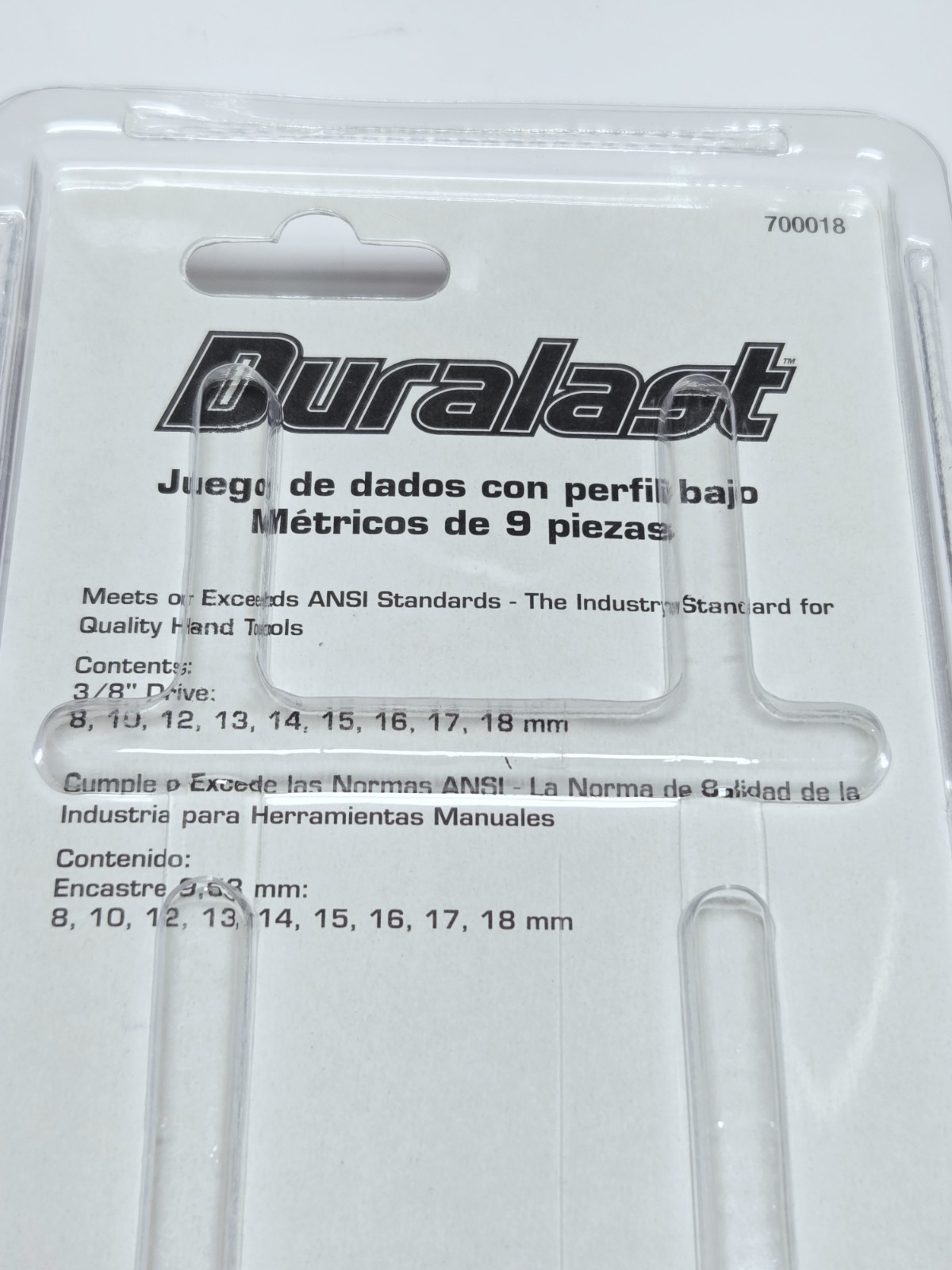 Duralast 3/8″ Drive 9pc Low Profile Sockets Metric