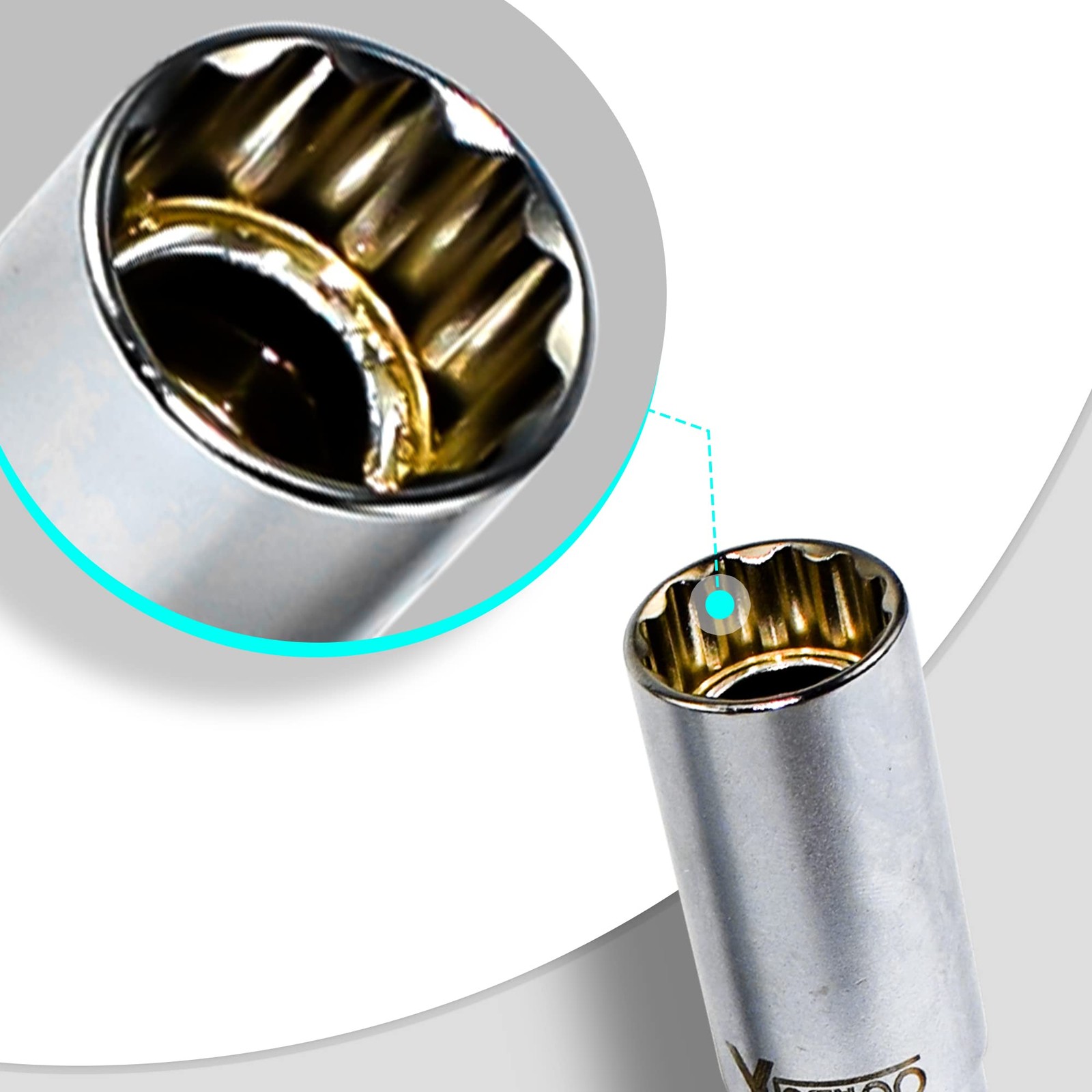 Yuesstloo 14mm & 16mm Magnetic Swivel Spark Plug Socket, 2 Pcs Thin One Size