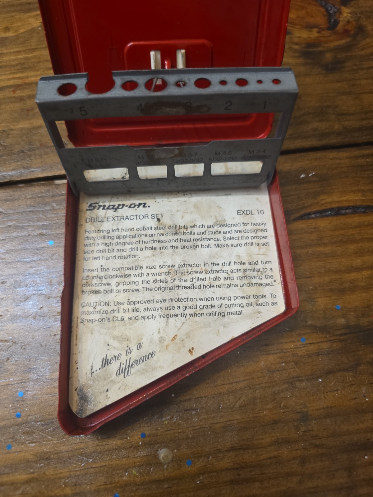 SNAP ON EXDL10 Left Hand Cobalt Drill &Extractor Case Only