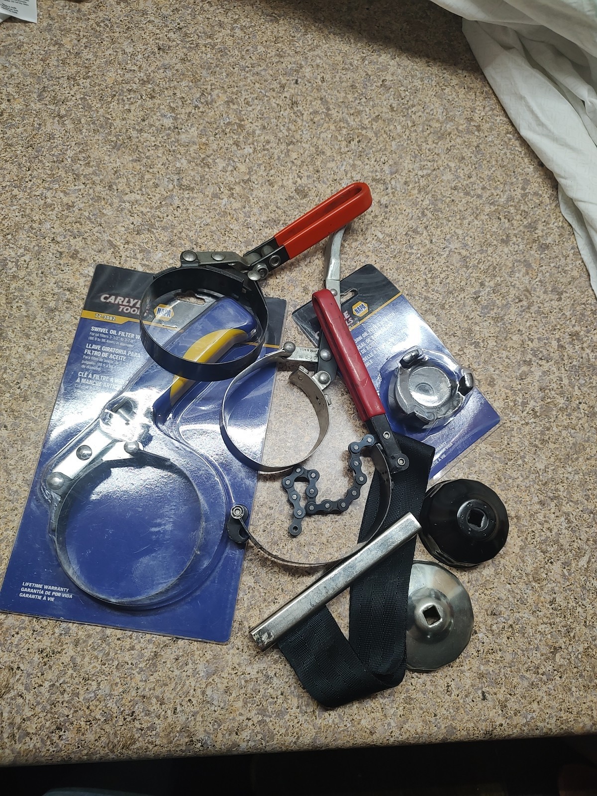 Oil Filter Wrench Lot Of 8 – 5 Different Styles Tool Napa K-D OME Universal