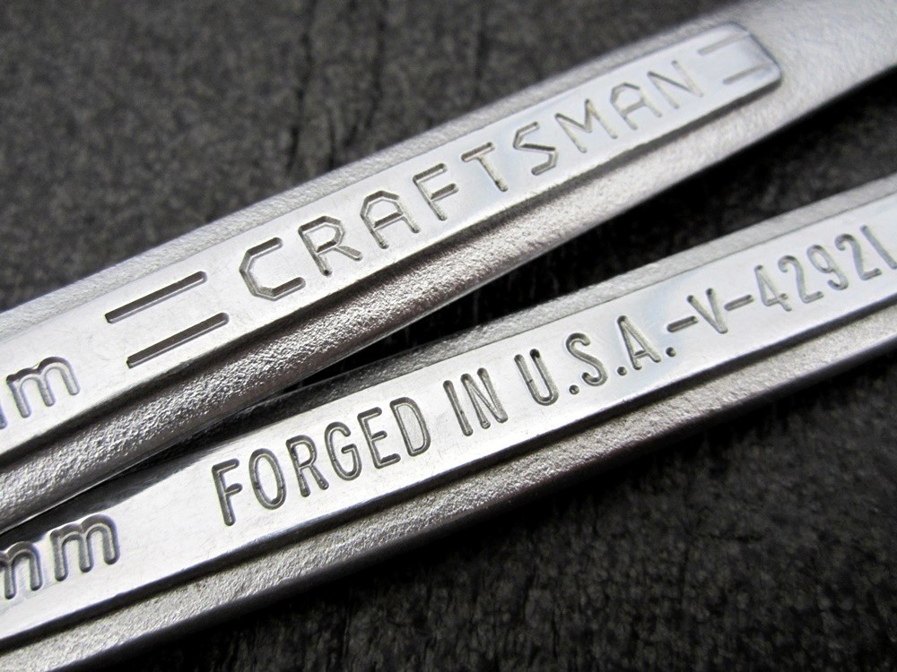 Vintage Craftsman 12pc Metric Combination Wrench Set 10 to 22 Made in USA