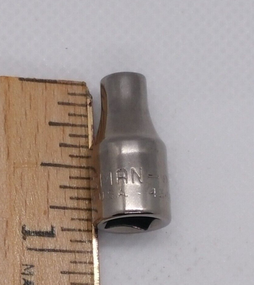 Vintage Craftsman 1/4″ Dr 5/32″ 6 Pt Shallow Socket SAE Invert G 43481 USA NOS