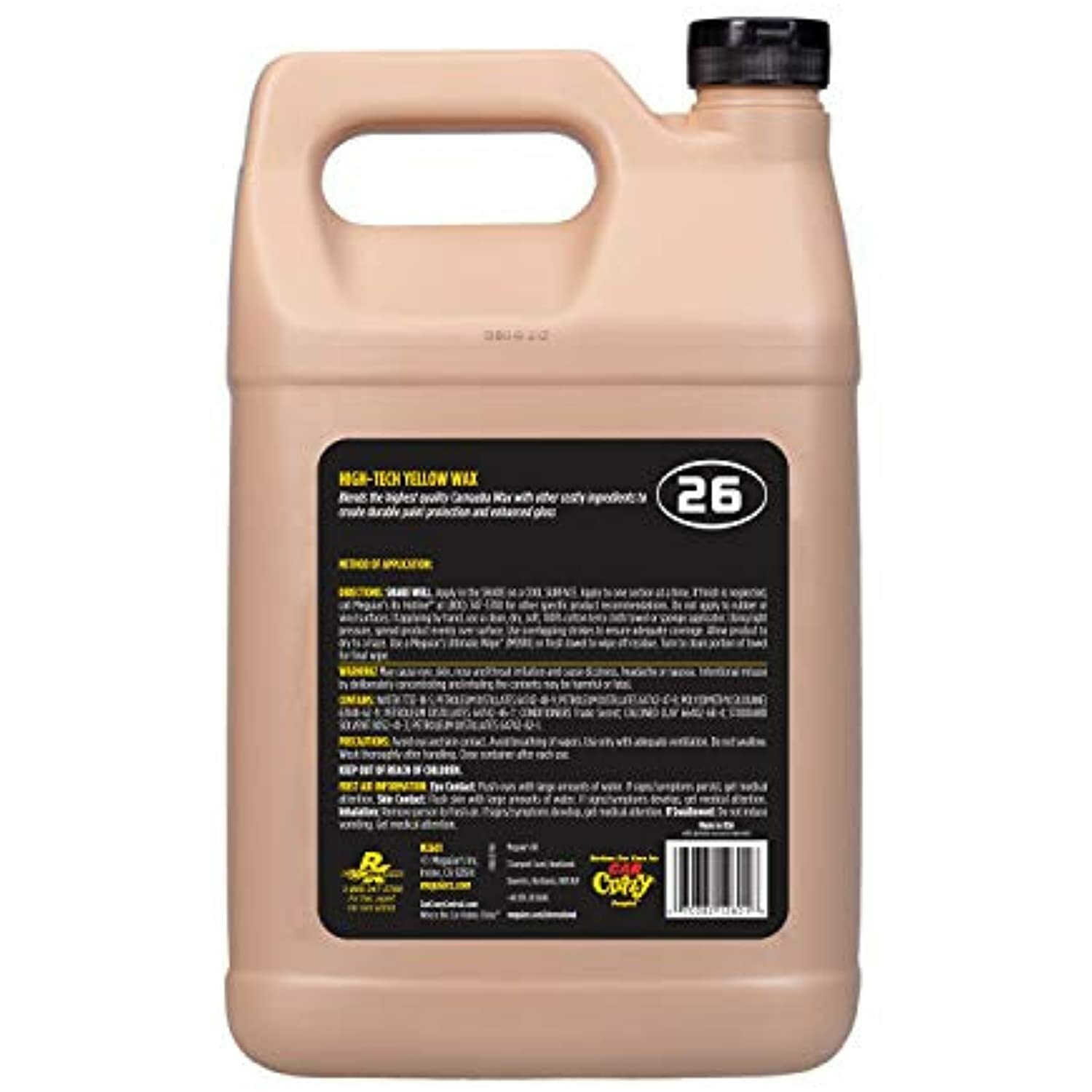 MEGUIAR’S M2601 M26 Mirror Glaze Hi-Tech Yellow Wax – 1 Gallon