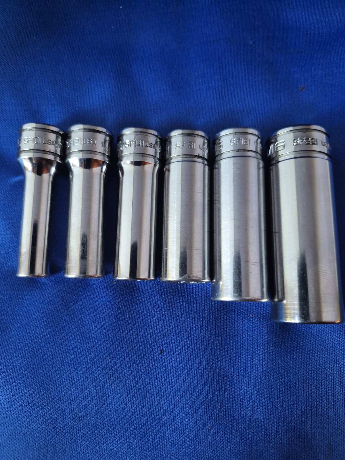 SNAP ON 3/8 DRIVE SAE 12 POINT DEEP SOCKET SET 6 PIECE