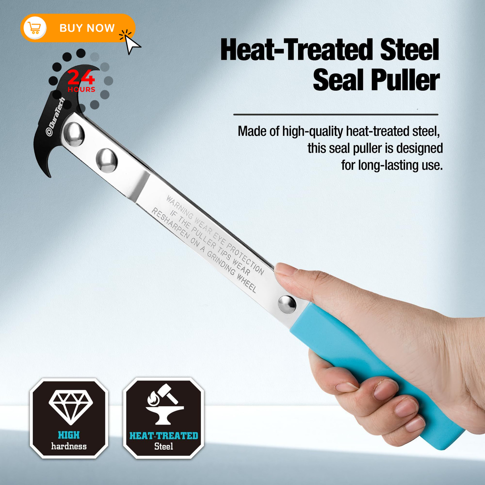 DURATECH Seal Puller, Removal Tool with Heat-Treated Steel, Blue