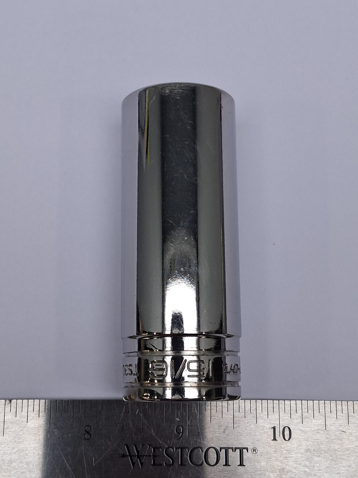 Snap-on Tools 15/16″ Deep 6pt Chrome Socket 1/2″ Drive TS301 USA