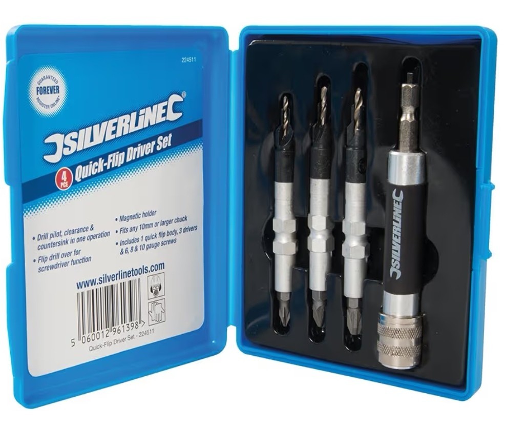 Silverline Quick-Flip Driver Set 4 pcs