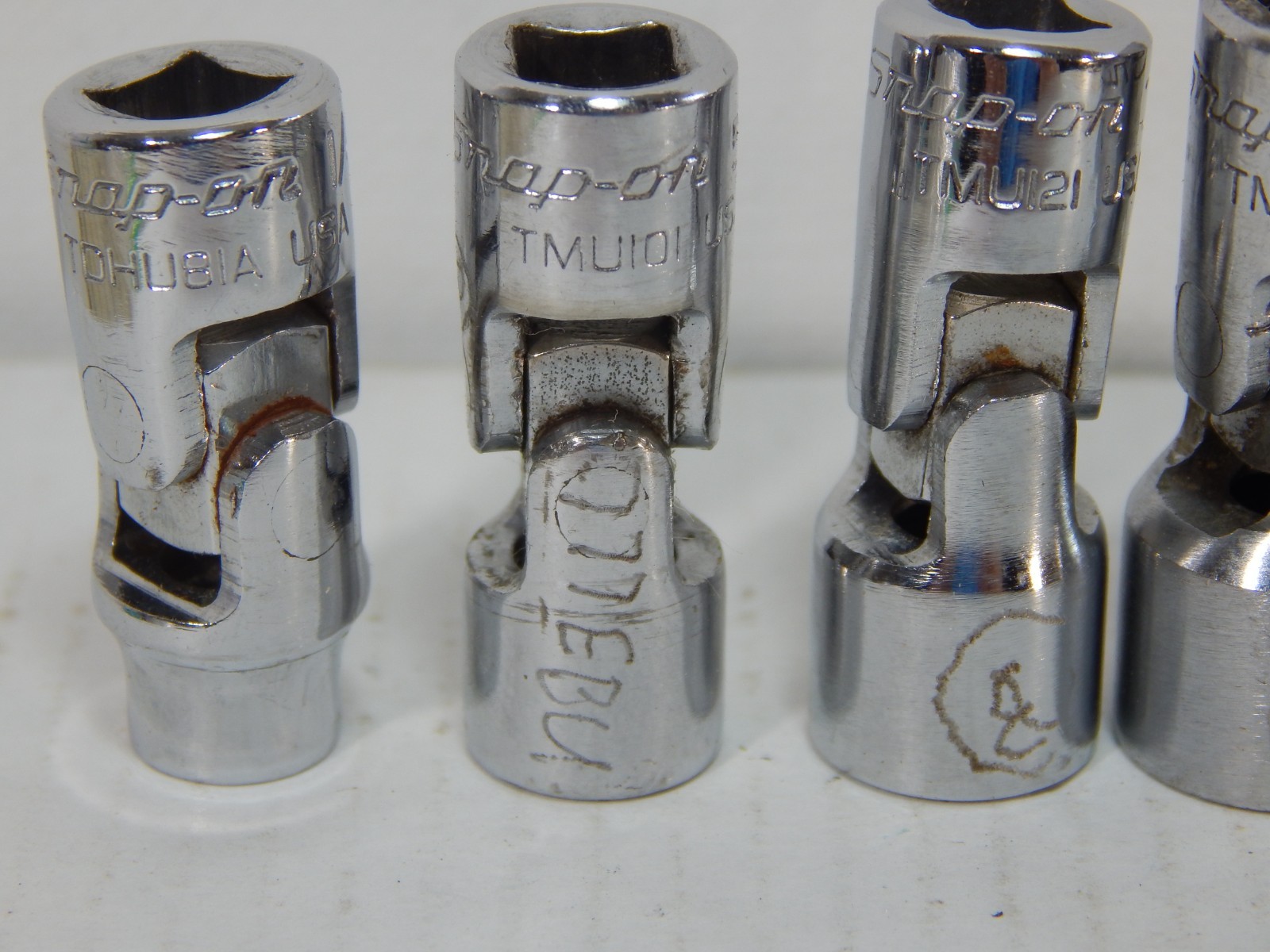 Snap On TMUS161 TMU141 TMU121 TMU8 1/4″ Drive 1/4″- 1/2″ Swivel Flex Socket set