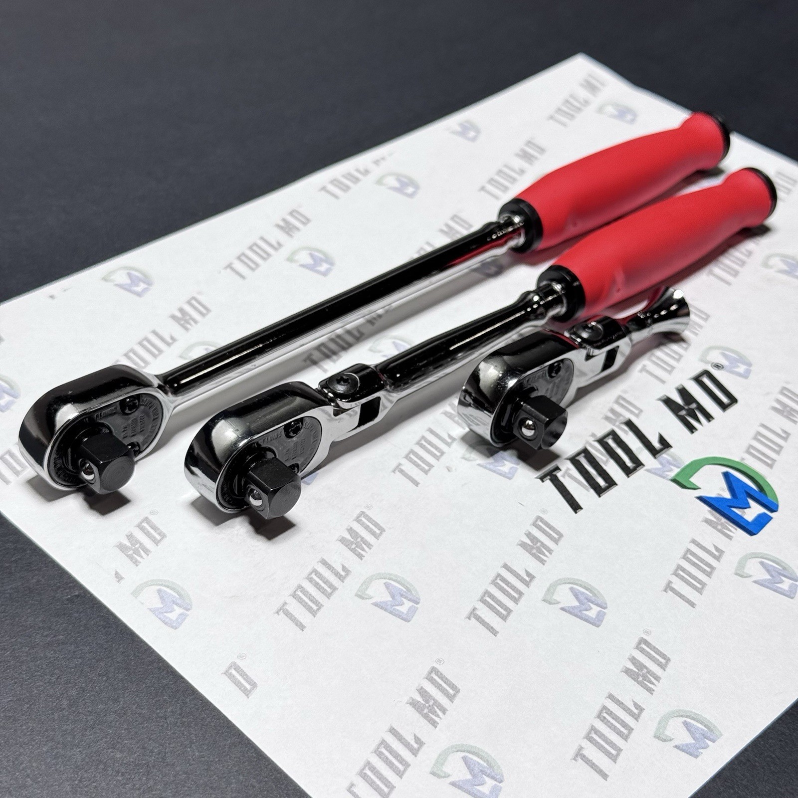 Snap-on Tools USA NEW REVERSE RED Compact 3pc 3/8″ Drive Ratchet Set 103RT05F