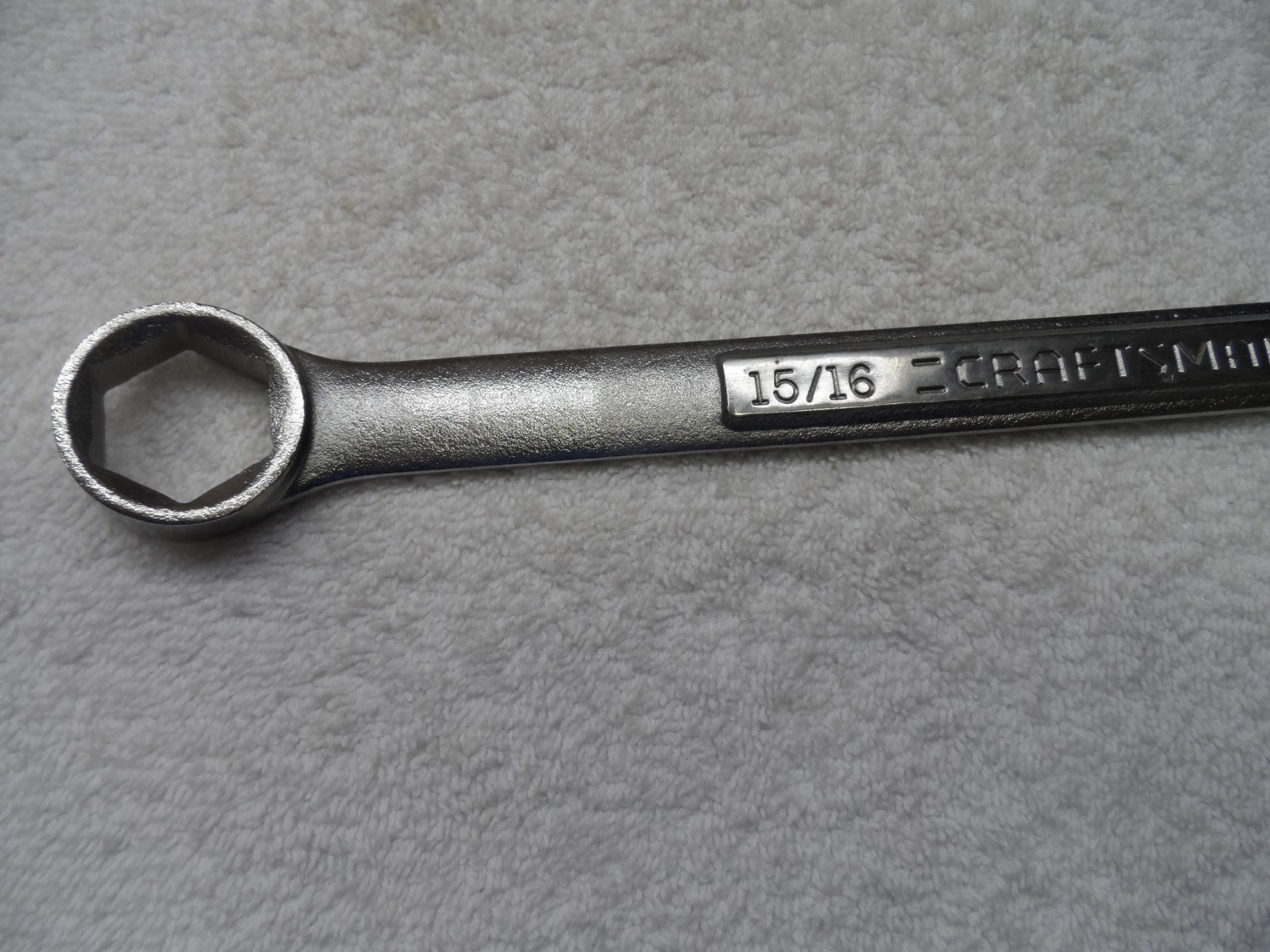 Craftsman SAE Satin Combination Wrench, 6pt, USA NOS, 15/16″ – PN 44392 (pics)
