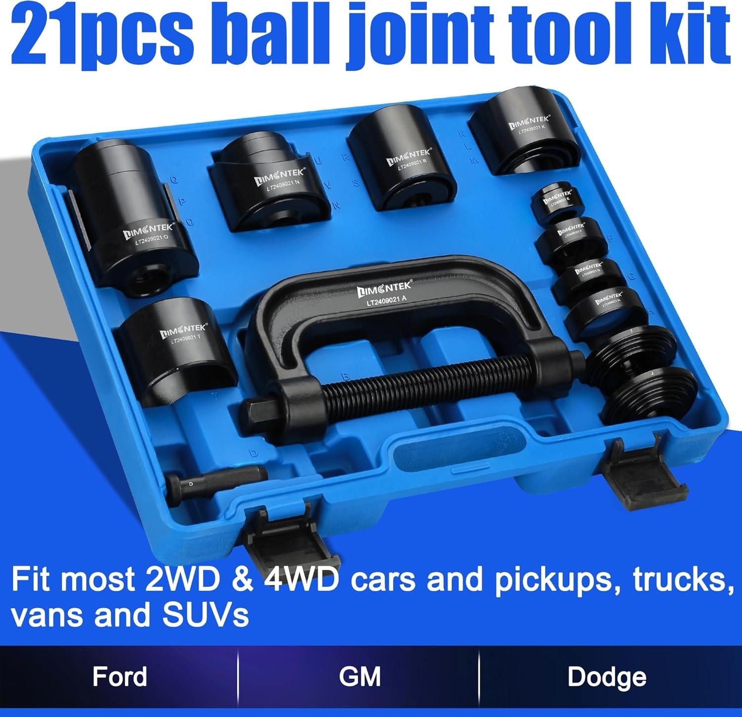 NEW Ball Joint Press Kit 21pcs C Frame Removal Tool 2WD 4WD Car Truck