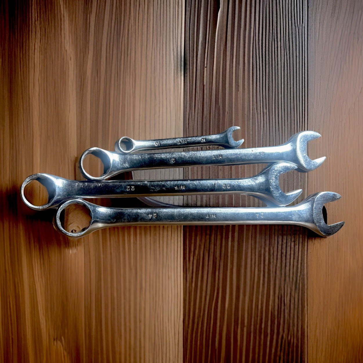Combination Wrenches By MIT Set Of 4 Metric Size 24, 22, 21 & 10 MM Drop Forged