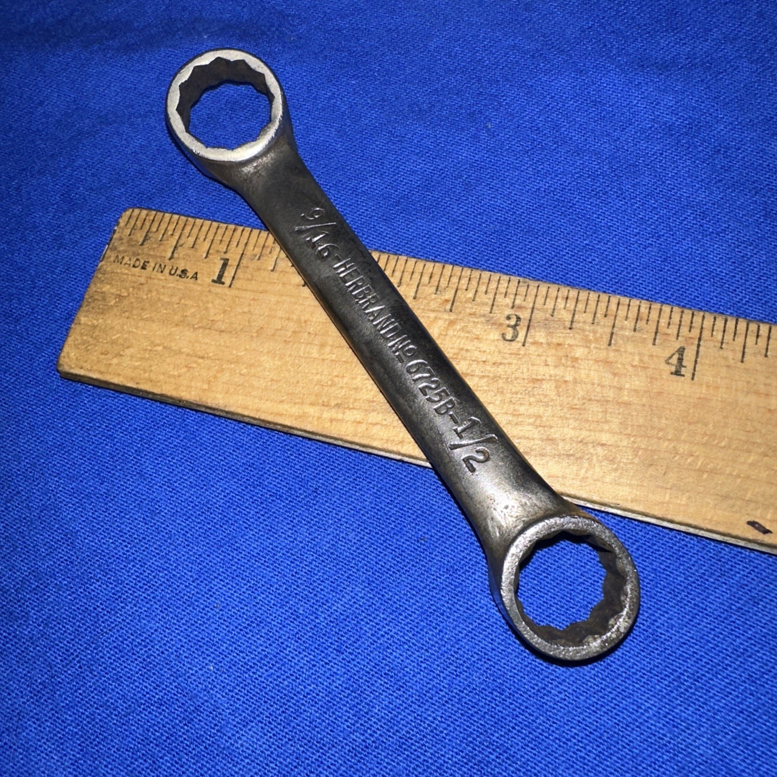 Herbrand Offset Dual Box End Wrench 1/2″ & 9/16″ 6725B Used 4.5 Inch