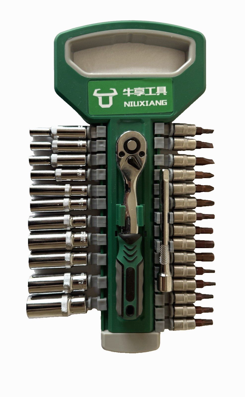 29-Piece 1/4″ Socket Wrench Ratchet Set CR-V Steel Hand Tool Kit for Car & Home