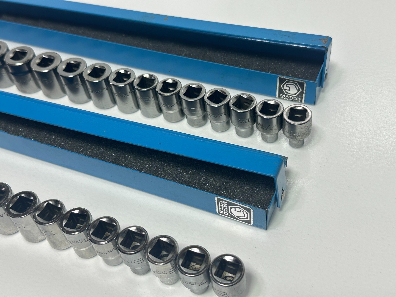 🇺🇸 Matco Tools USA 36pc Metric 6mm-23mm Shallow Socket Set, 3/8” Drive (Rare)