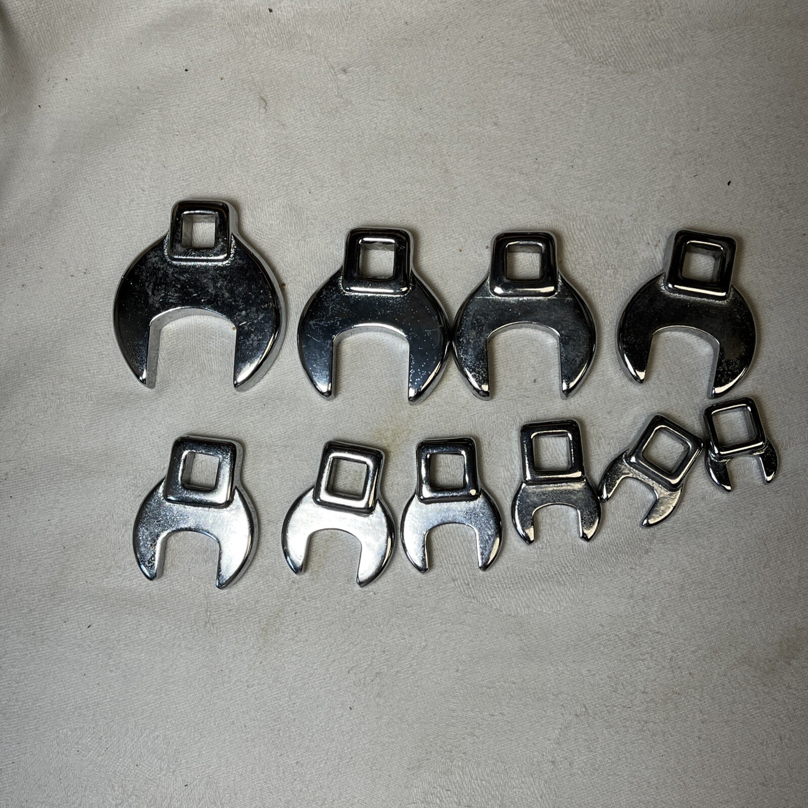 CROWS FOOT WRENCH SET 10 PC 3/8″ ~ SAE 3/8” – 1”