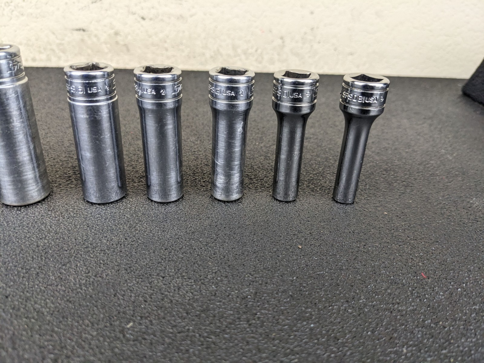#bo727 Snap-on 211SFSY 1/4″ 7/8″ SAE 11-Piece 3/8″ Drive 6-Point Deep Socket Set