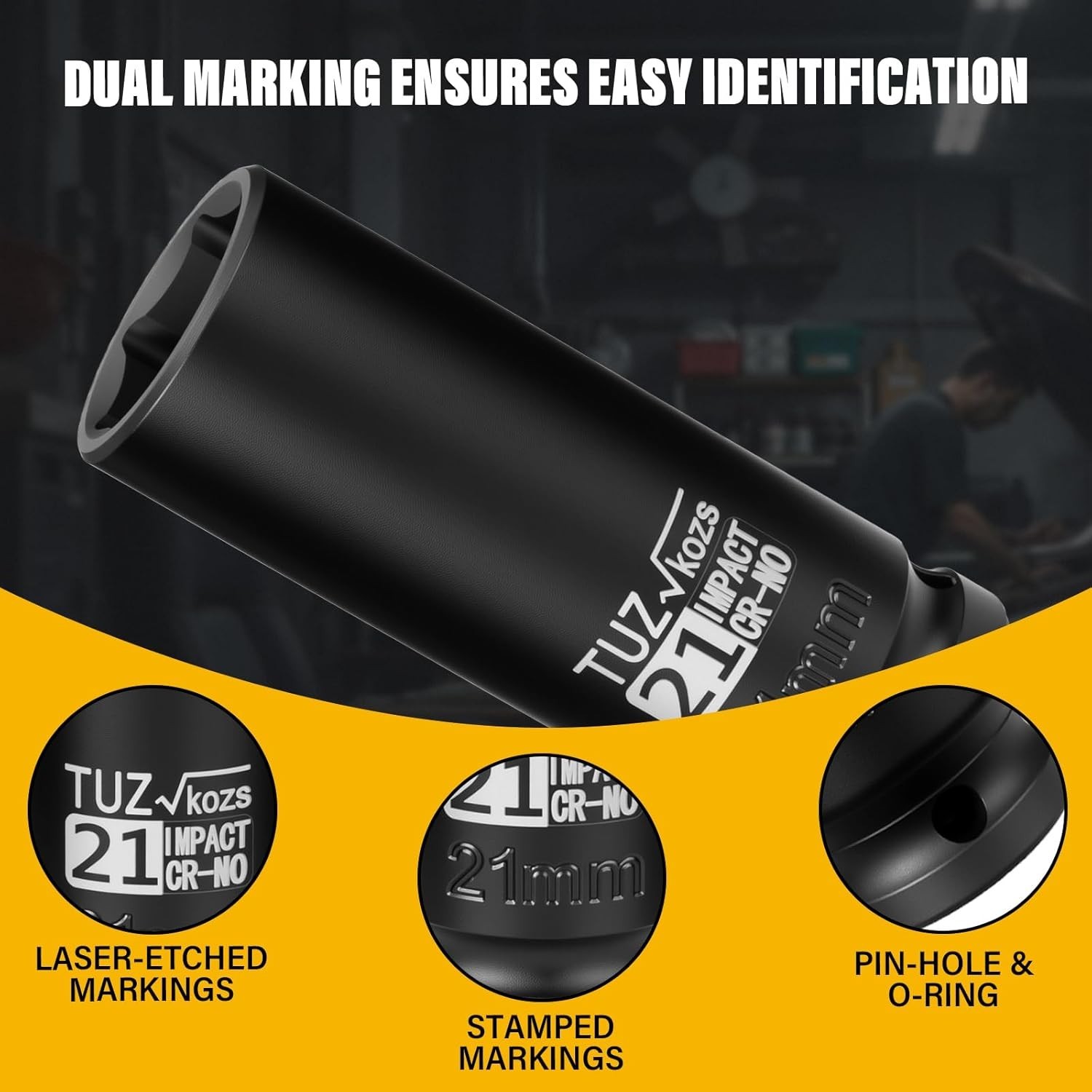 1/2” Drive 21mm Deep Impact Socket, CR-MO Steel – Ultimate Durability Guaranteed
