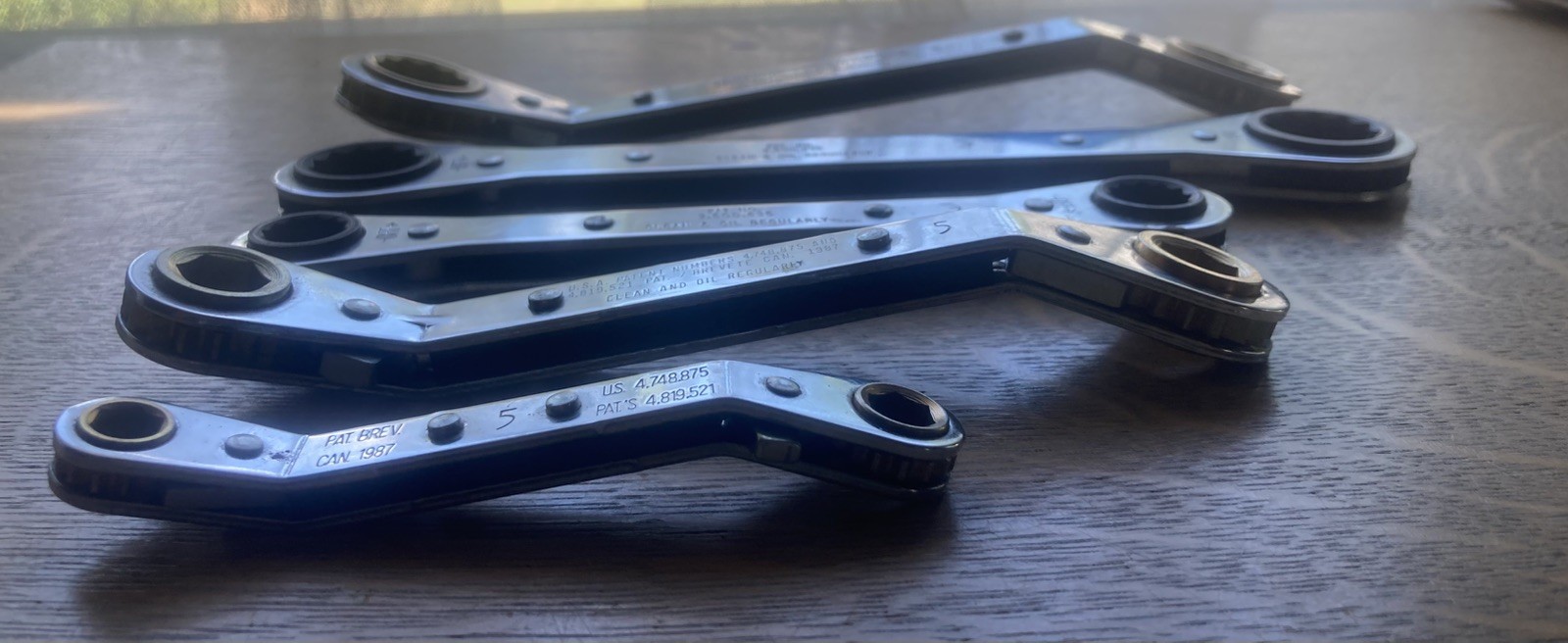 Craftsman Ratcheting Box Wrenches 5 PCs Metric Made In USA