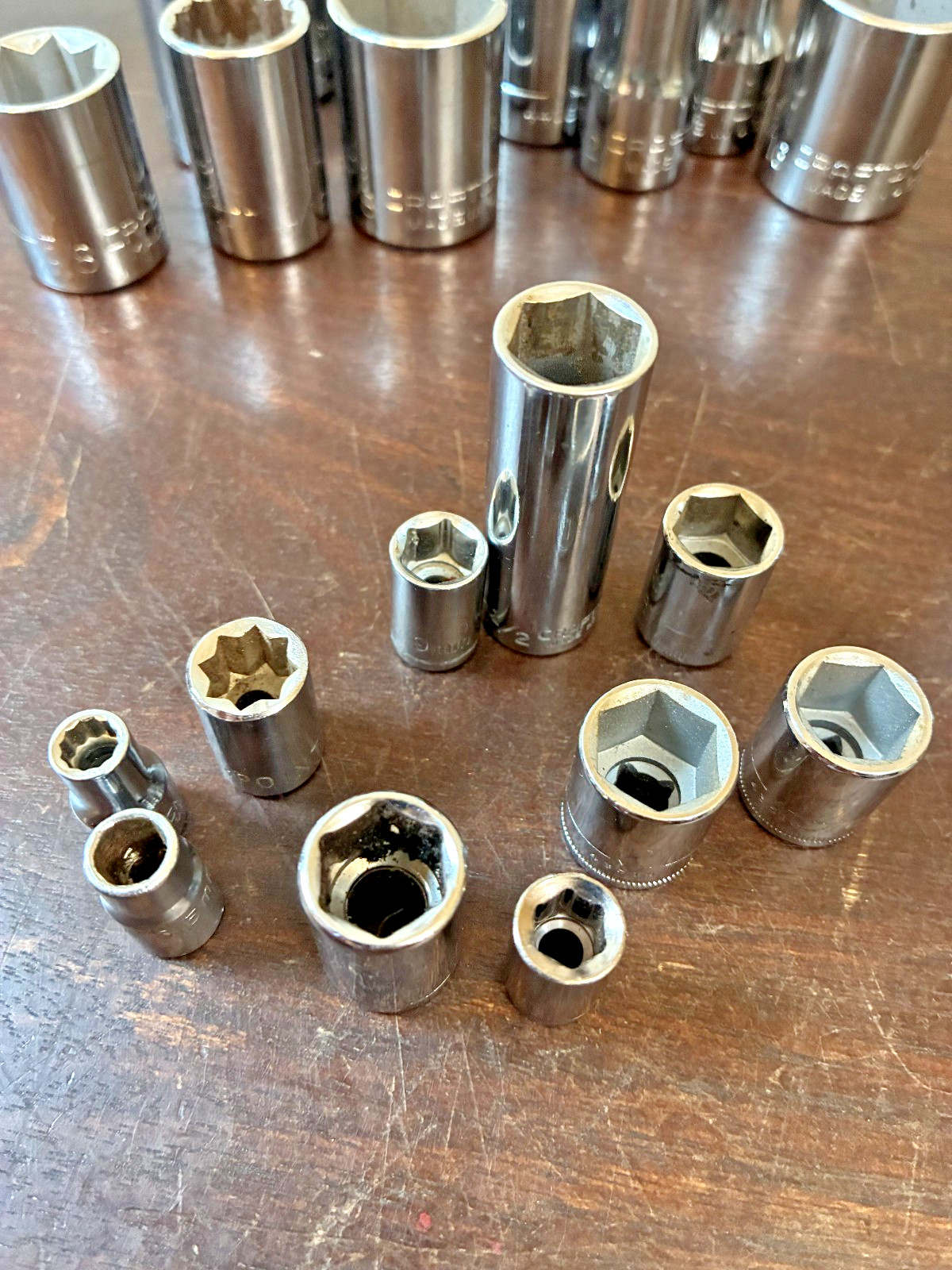 Craftsman Socket Lot of 24 Mix, 1/4″ 3/8″ 1/2″ Drive, 6 & 8 pt