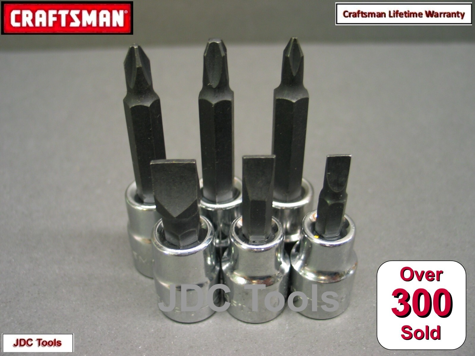 Craftsman 6 pc 3/8 Drive Screwdriver Socket Bit Set NEW