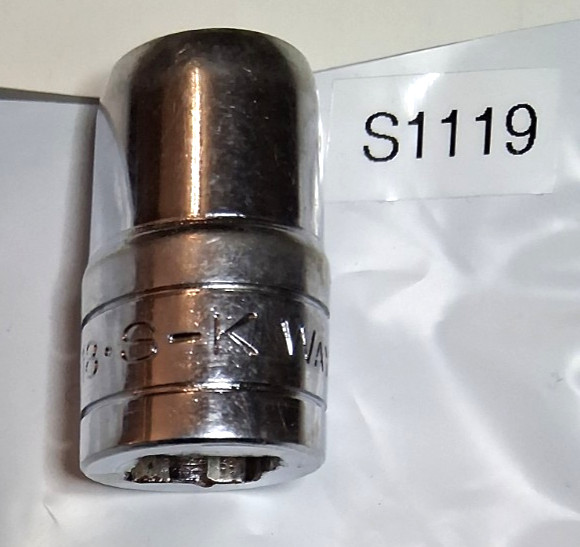 S-K WAYNE SOCKET IMPACT 1/2 DRIVE 9/16 6 PT 40118 USA