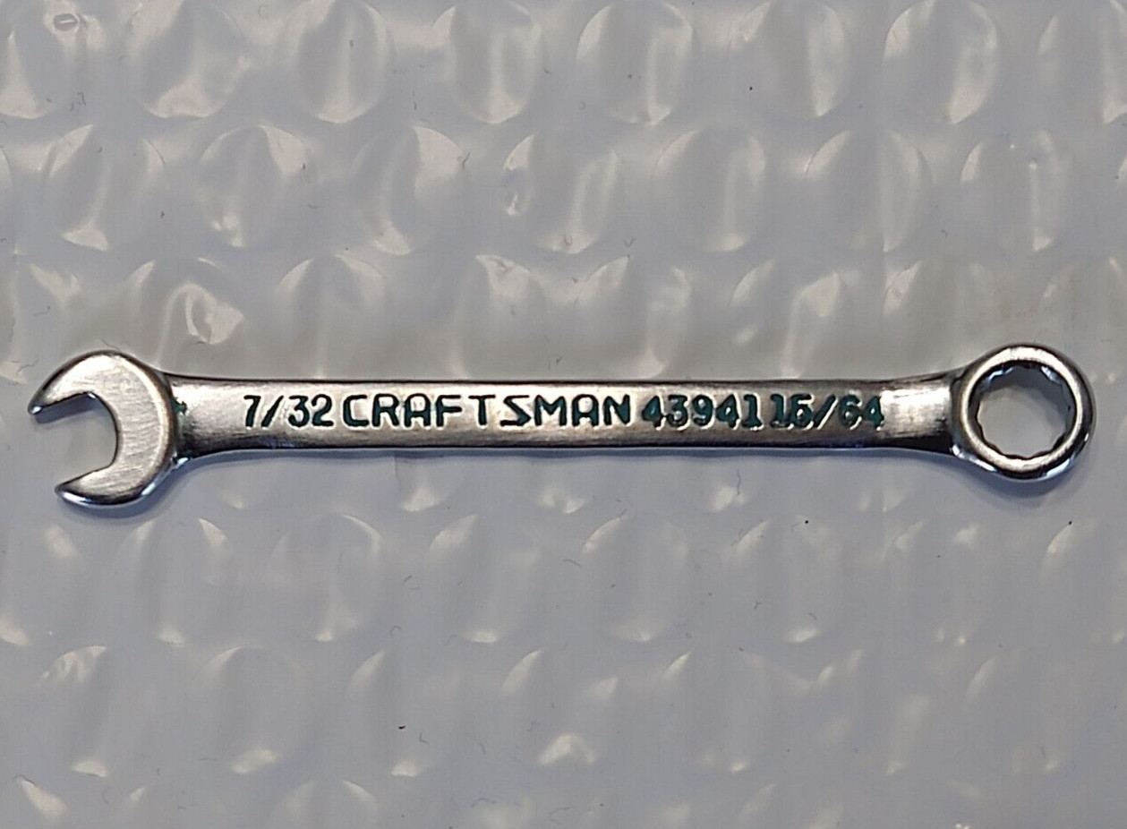 CRAFTSMAN TOOLS 43941, 7/32″ x 15/64″ COMBINATION WRENCH, 3.25″ LONG, 12 POINT.